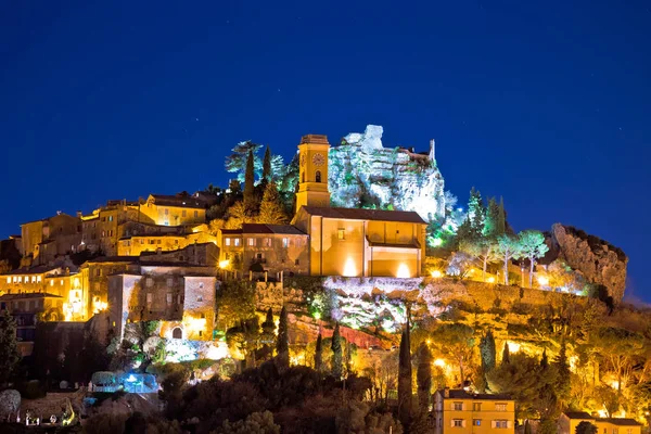 Historisches Dorf Eze Auf Einer Steinernen Klippe Oberhalb Der Cote — Stockfoto