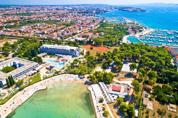 Borik Záliv Město Zadar Letecký Pohled Dalmácii Region Chorvatska — Stock fotografie