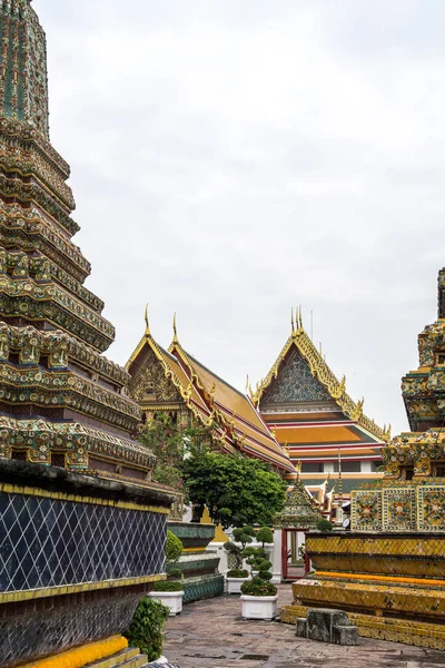 Phra Chedi Rai Cloisters Chedis Wat Pho Wat Temple Reclining — Stock Photo, Image