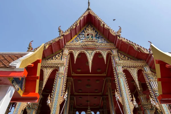 Wat Prok Charoen Damnoen Saduak Ratchaburi Ththailand Небольшой Буддийский Храм — стоковое фото