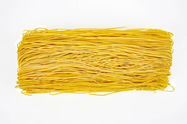 Raw Asian Noodles White Background — Stock Photo, Image