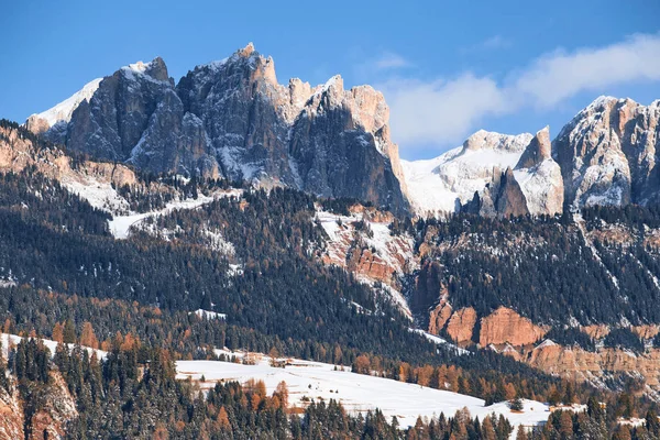 Montañas Dolomitas Cubiertas Nieve Temporada Invierno Provincia Belluno Italia —  Fotos de Stock