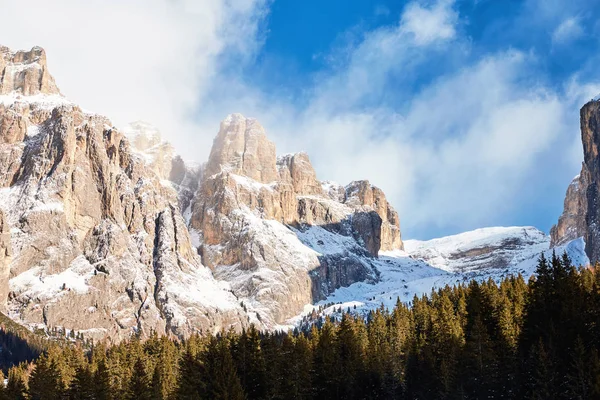 Die Schneebedeckten Berge Der Dolomiten Winter Provinz Belluno Italien — Stockfoto