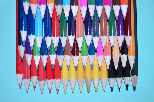 Illustration Dos École Avec Des Crayons Couleur Des Lettres Arrière — Photo