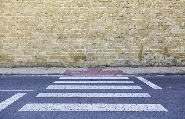 Cruce Cebra Para Cruzar Calle Con Seguridad Detalle Seguridad Vial —  Fotos de Stock