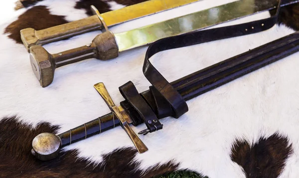 Antigua Espada Medieval Caballero Detalle Arma Guerra —  Fotos de Stock