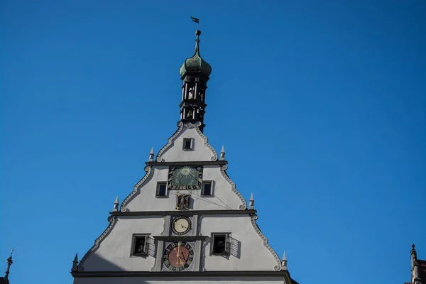 罗森堡Ob Der Tauber Rothenburg Der Tauber 是德国巴伐利亚法兰西中部密特朗肯的安斯巴赫地区的一个城镇 — 图库照片