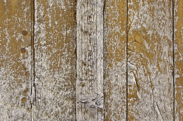 Oud Geschilderd Geschilderd Hout Detail Van Het Verstrijken Van Tijd — Stockfoto