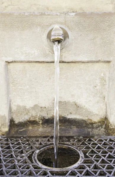 Fuente Agua Antigua Detalle Una Fuente Agua Potable Agua Potable — Foto de Stock