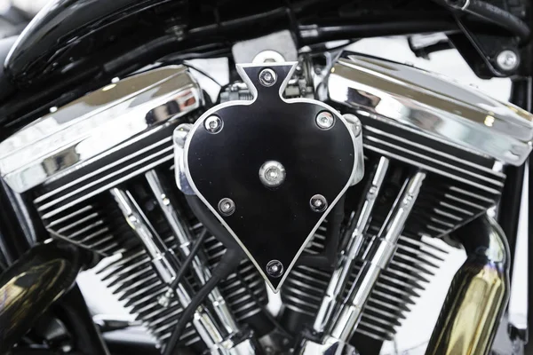 Motorfiets Motor Detail Van Een Motor Een Motorfiets Met Hoog — Stockfoto