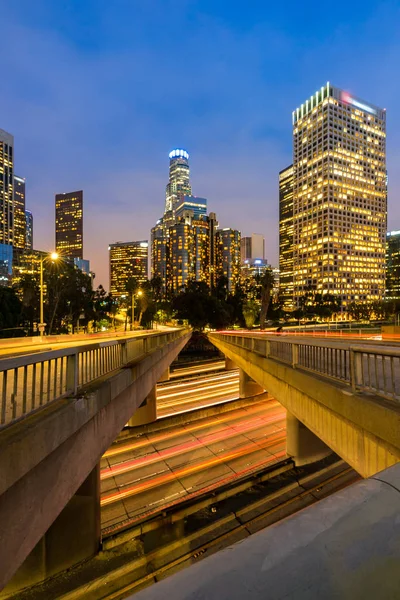 Los Angeles Downtown Sunset California Estados Unidos — Foto de Stock