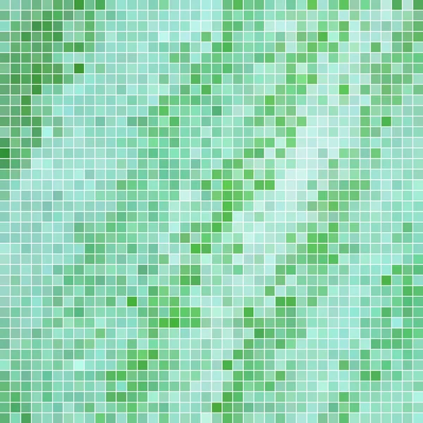 Abstrato Quadrado Pixel Mosaico Fundo Luz Verde — Fotografia de Stock