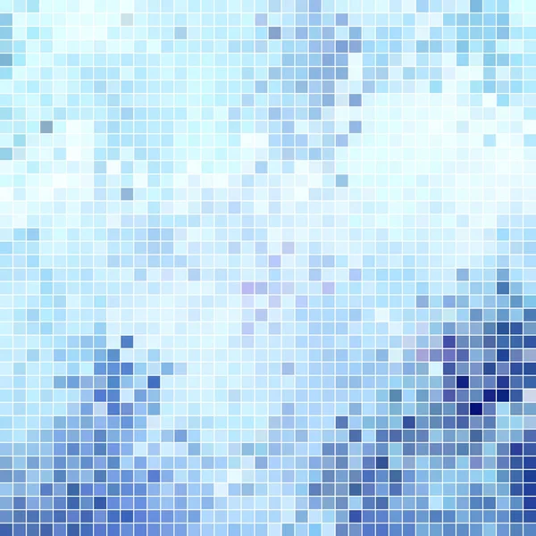 Astratto Quadrato Pixel Mosaico Sfondo Blu — Foto Stock