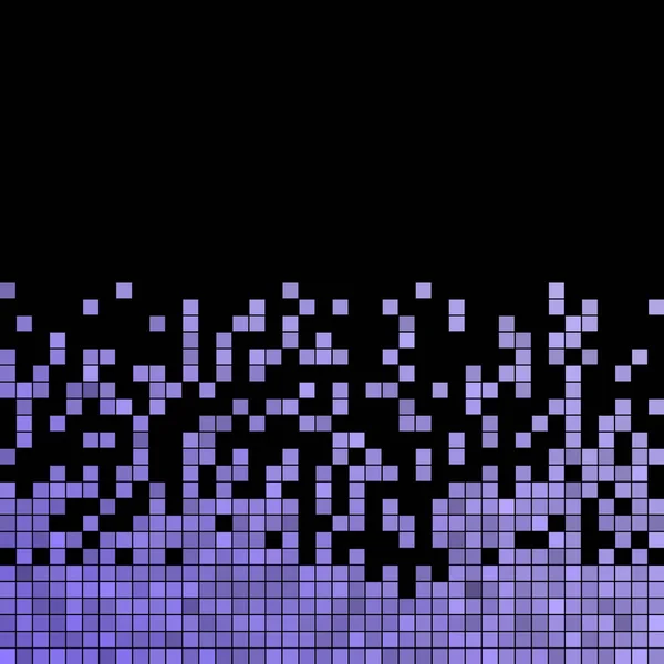 Abstracto Pixel Cuadrado Fondo Mosaico Púrpura Violeta Sobre Fondo Negro — Foto de Stock
