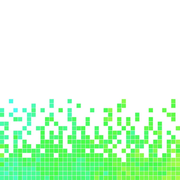 Abstracte Vierkante Pixel Mozaïek Achtergrond Groen — Stockfoto