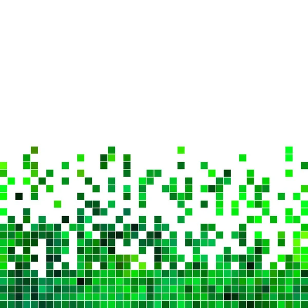 Abstrakcyjny Kwadratowy Piksel Mozaika Tło Zielony — Zdjęcie stockowe
