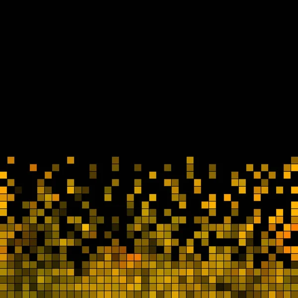Abstracte Vierkante Pixel Mozaïek Achtergrond Bruin Zwarte Achtergrond — Stockfoto