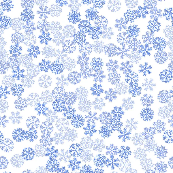 Hiver Lumière Neige Motif Sans Couture Bleu Clair — Photo