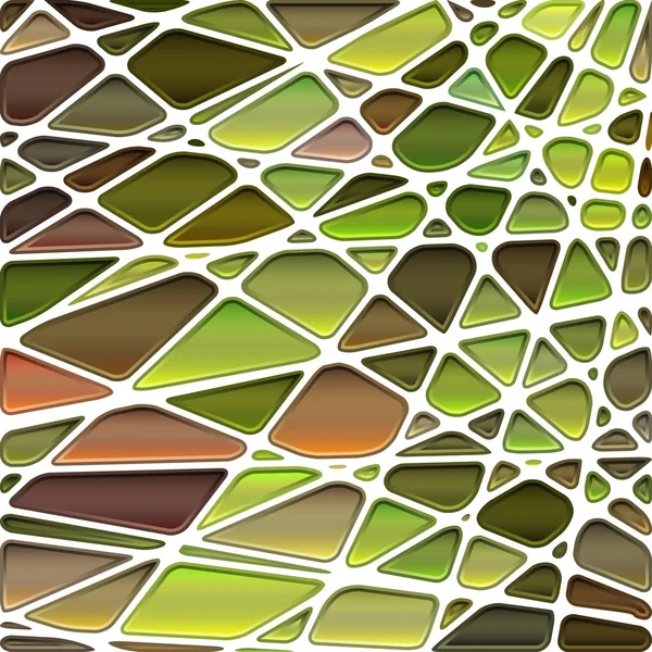 Abstrato Fundo Mosaico Vidro Manchado Verde Marrom — Fotografia de Stock