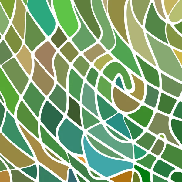 Abstraktní Mozaika Barevného Skla Zelené Hnědé — Stock fotografie