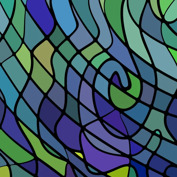 Abstraktní Mozaika Barevného Skla Zelené Fialové — Stock fotografie