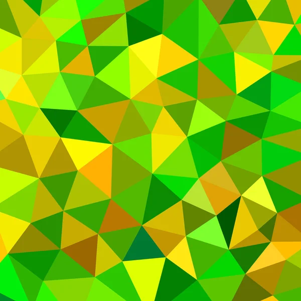 抽象的な幾何学的三角形の背景 緑と黄色 — ストック写真
