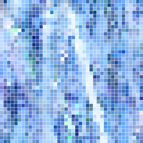 Fondo Mosaico Píxeles Cuadrados Abstractos Azul — Foto de Stock