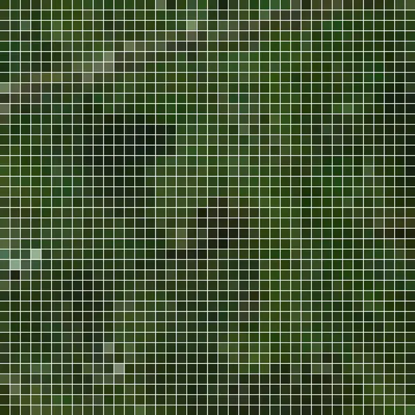 Abstracte Vierkante Pixel Mozaïek Achtergrond Groen — Stockfoto