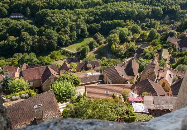 프랑스 페리그노 도르도뉴 계곡에 카스텔 주변의 마을들 — 스톡 사진