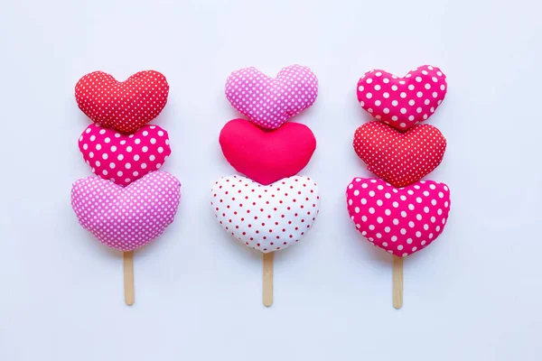 Valentine Hearts White Background — Stock Photo, Image