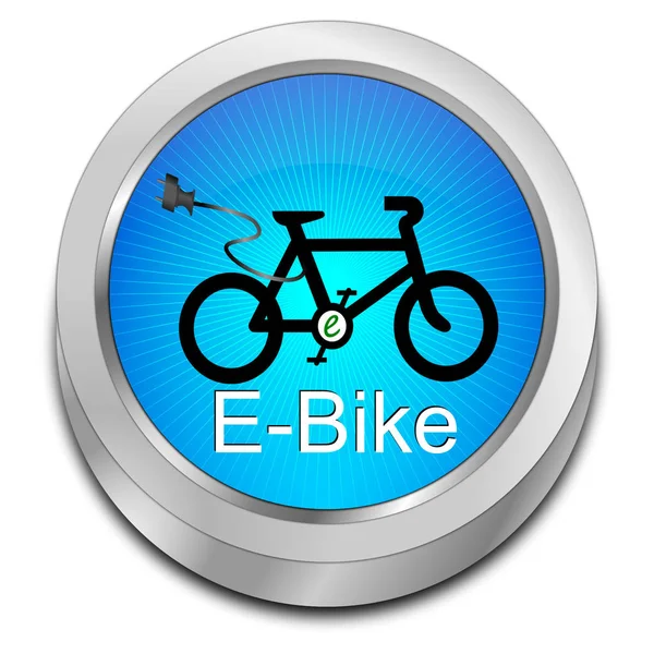 Декоративні Глянсовий Синю Bike Кнопку Ілюстрація — стокове фото