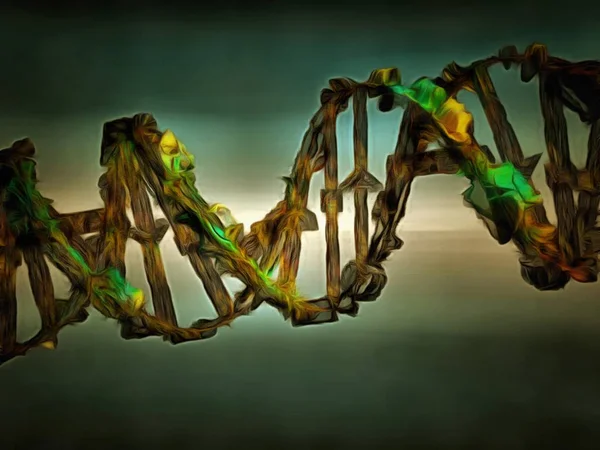 DNA chain, 3d art
