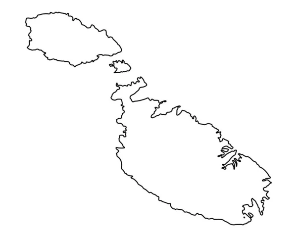 Карта Мальти Географічна Карта — стокове фото