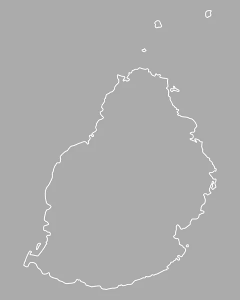 Mapa Mauritiusu Mapa Geograficzna — Zdjęcie stockowe