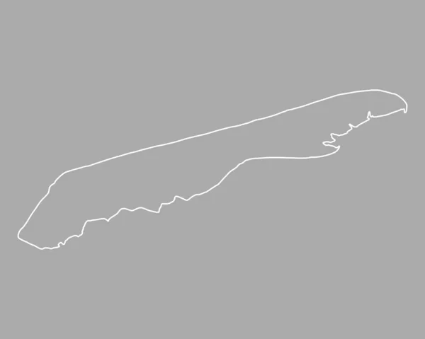 Mapa Terschelling Mapa Geograficzna — Zdjęcie stockowe