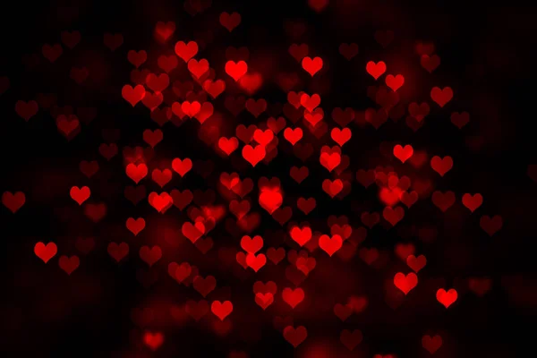 Corações Vermelhos Sobre Fundo Escuro — Fotografia de Stock