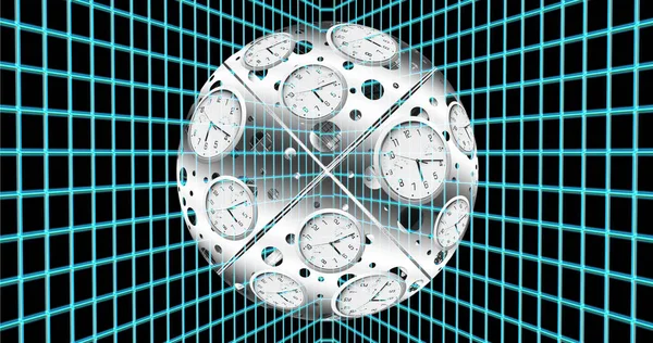 Closeup Clock Time Flow Concept — Stock fotografie