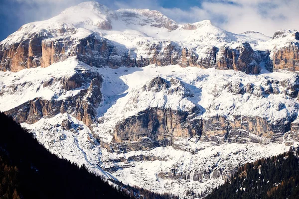 Piz Boe Berg Bedekt Met Sneeuw Dolomiet Italië — Stockfoto