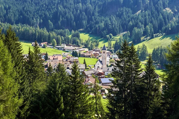 Cortina Ampezzo City Daylight Forest Background Italy — Stock Photo, Image