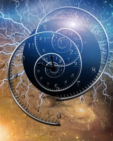 Time Spirals Electric Charges — Stock Photo, Image