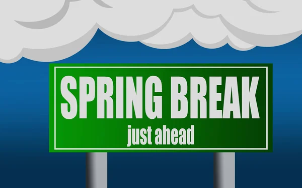 Exit Highway Street Sign Symbol Spring Break Word Rendering — Stock Photo, Image