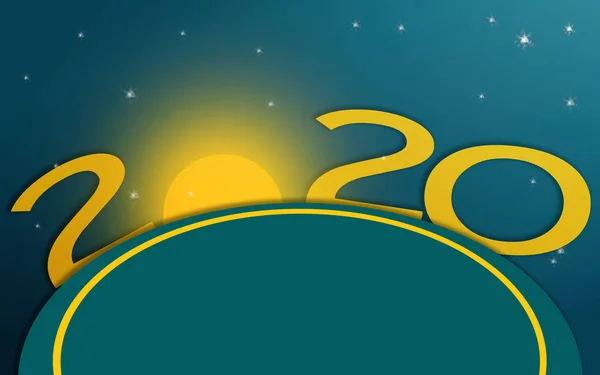 Концепція Нового 2020 Року Схід Сонця Візуалізація — стокове фото