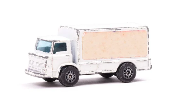 White Metal Toy Car Truck Isolated White Stock Photo