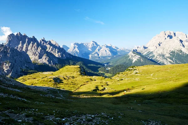 Tre Cime Lavaredo Peak Daylight Italy Royalty Free Stock Photos