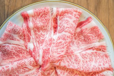 Wagyu A5 Beef meat texture for food background clipart