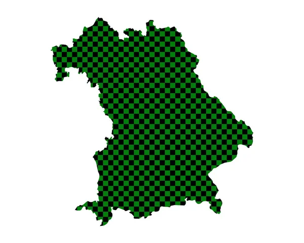 Карта Баварии Виде Шахматной Доски — стоковое фото