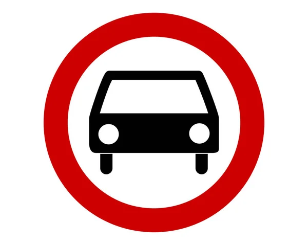 Panneau Signalisation Avec Voiture — Photo