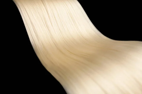 Gros Plan Sur Les Cheveux Blonds Brillants Droits Luxueux — Photo