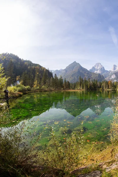 Paisagem Sombria Schiederweiher Áustria — Fotografia de Stock