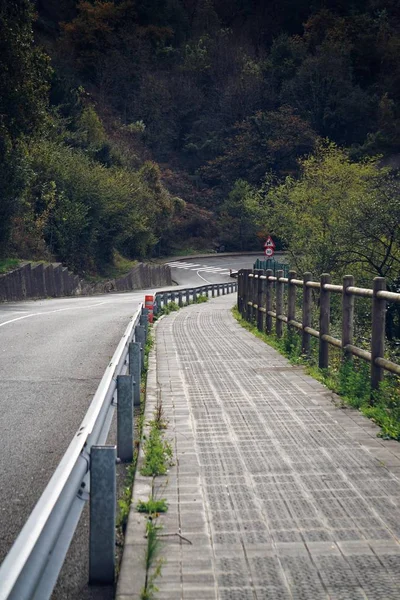 Estrada Árvores Montanha Bilbao Espanha — Fotografia de Stock